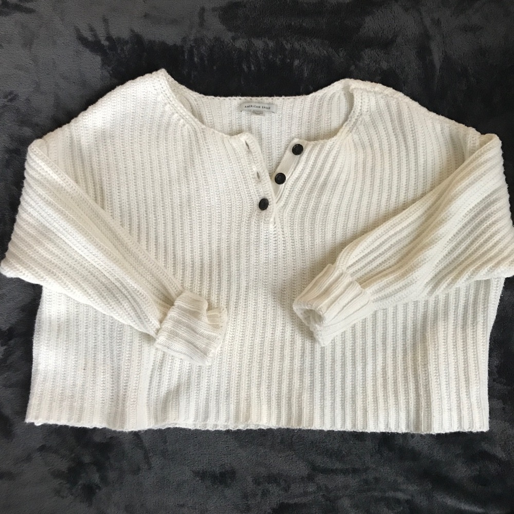 Boxy cropped chunky sweater ❄️